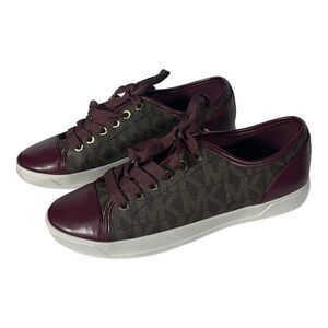 Michael Kors City Sneaker Burgundy/Brown Size 8